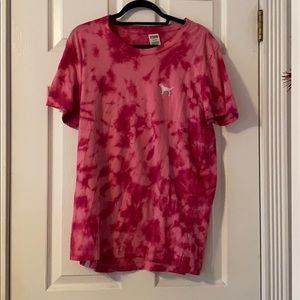 Pink tie dyed t-shirt